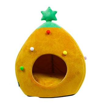 Christmas Tree Pet Cave Bed