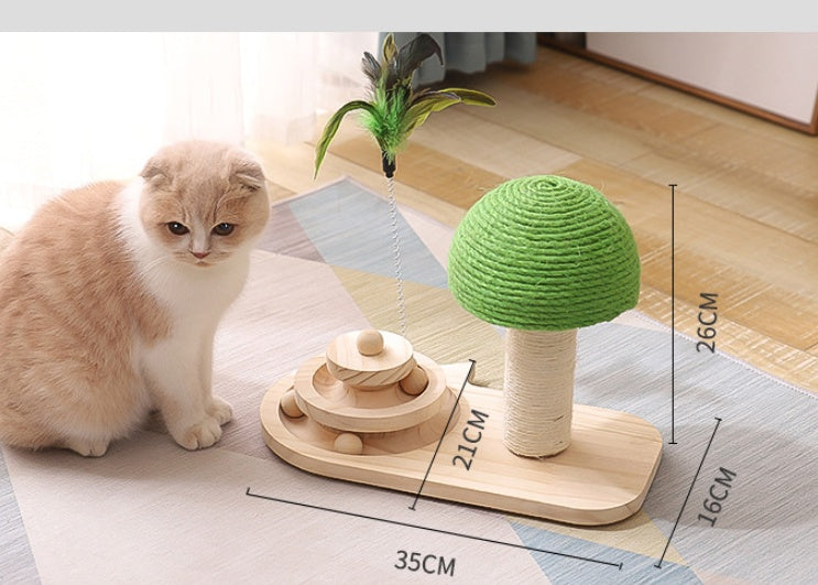 Mushroom Scratching Post, Green