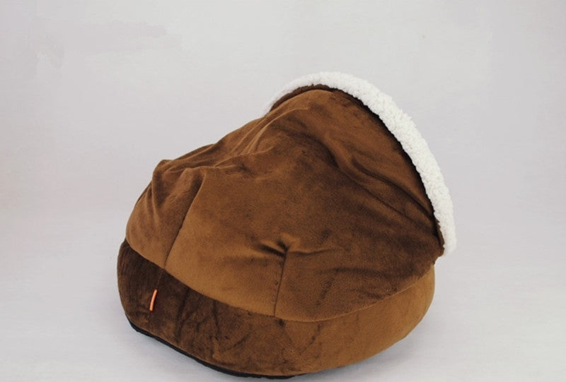 Half Roof Cat House, Brown