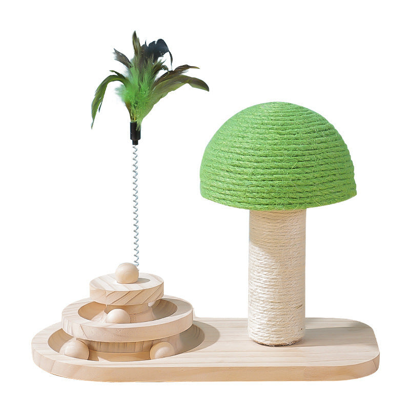 Mushroom Scratching Post, Green