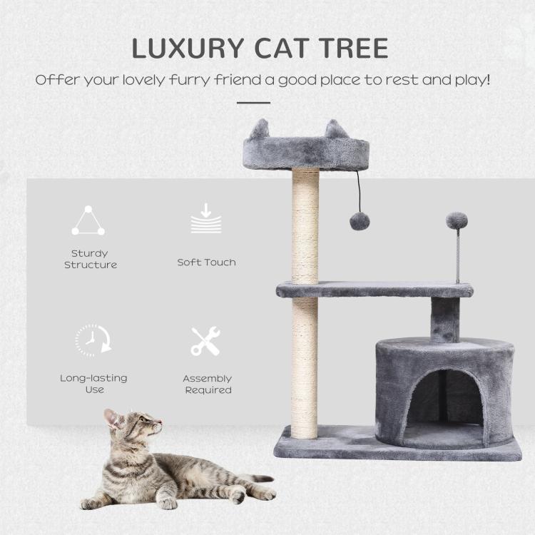 Three-Tier Cat Tree, Grey