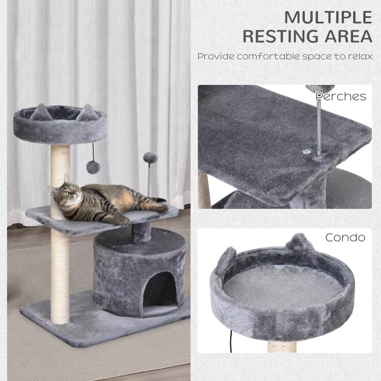 Three-Tier Cat Tree, Grey