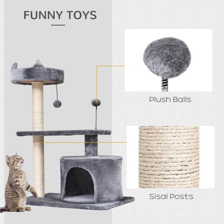 Three-Tier Cat Tree, Grey